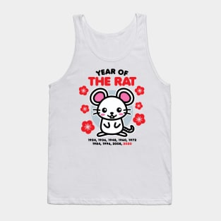 Year of the Rat 2020 Happy Chinese Zodiac New Year Kawaii Tank Top